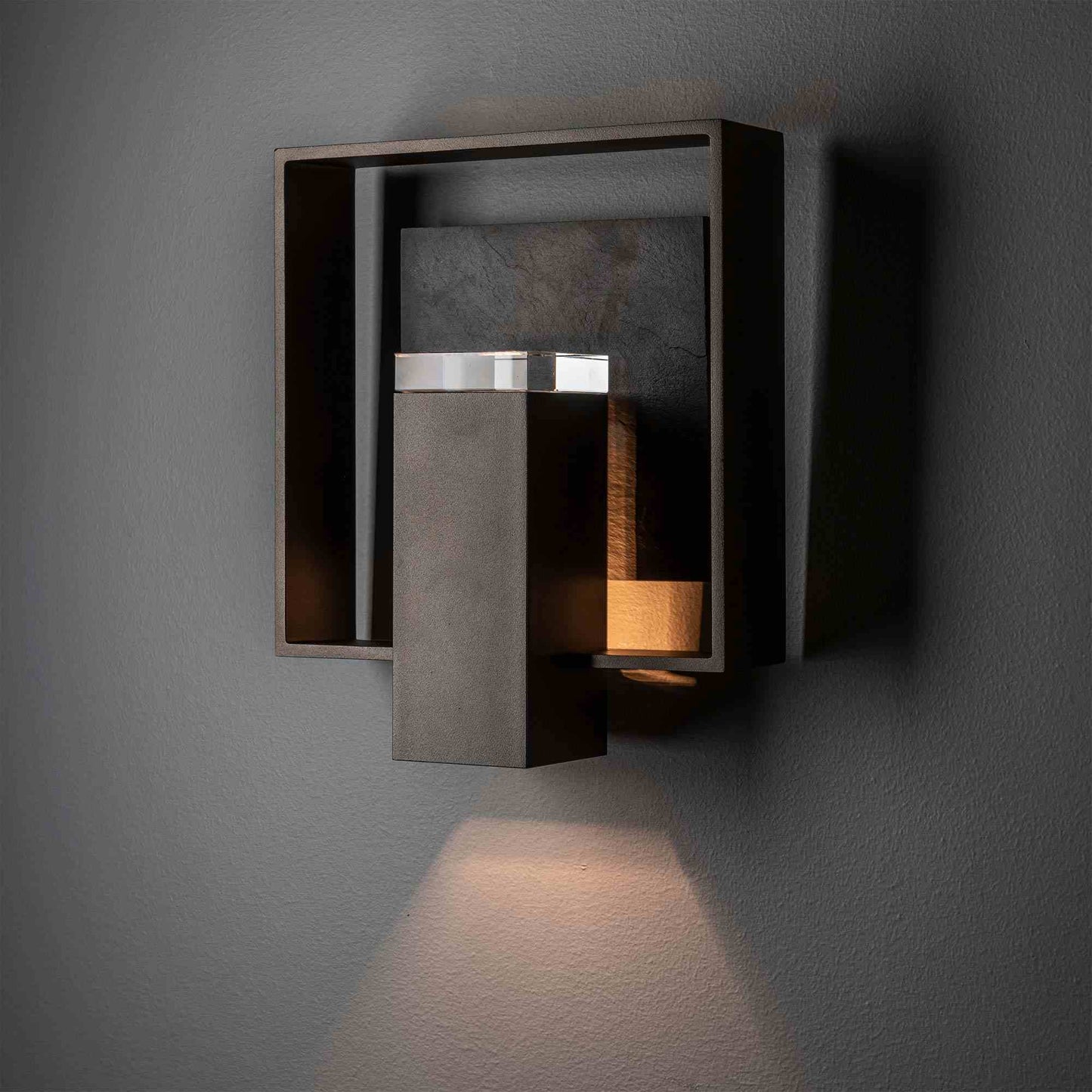 Shadow Box Dark Sky Outdoor Wall Light in Detail.