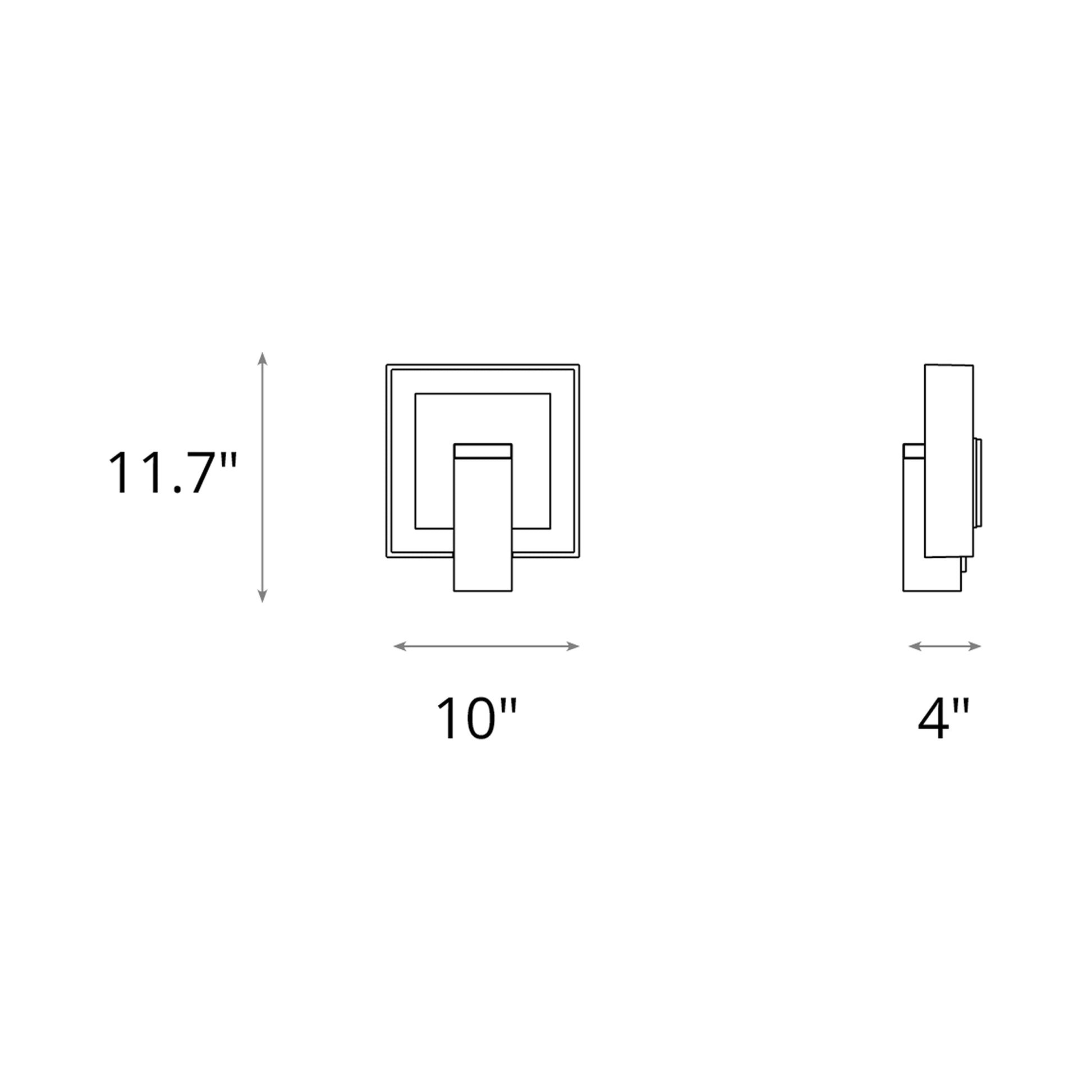 Shadow Box Dark Sky Outdoor Wall Light - line drawing.