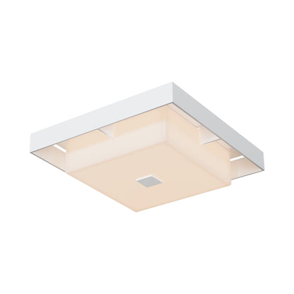 Shadow Box Outdoor Flush Mount Ceiling Light in Coastal White/Coastal White (Small).
