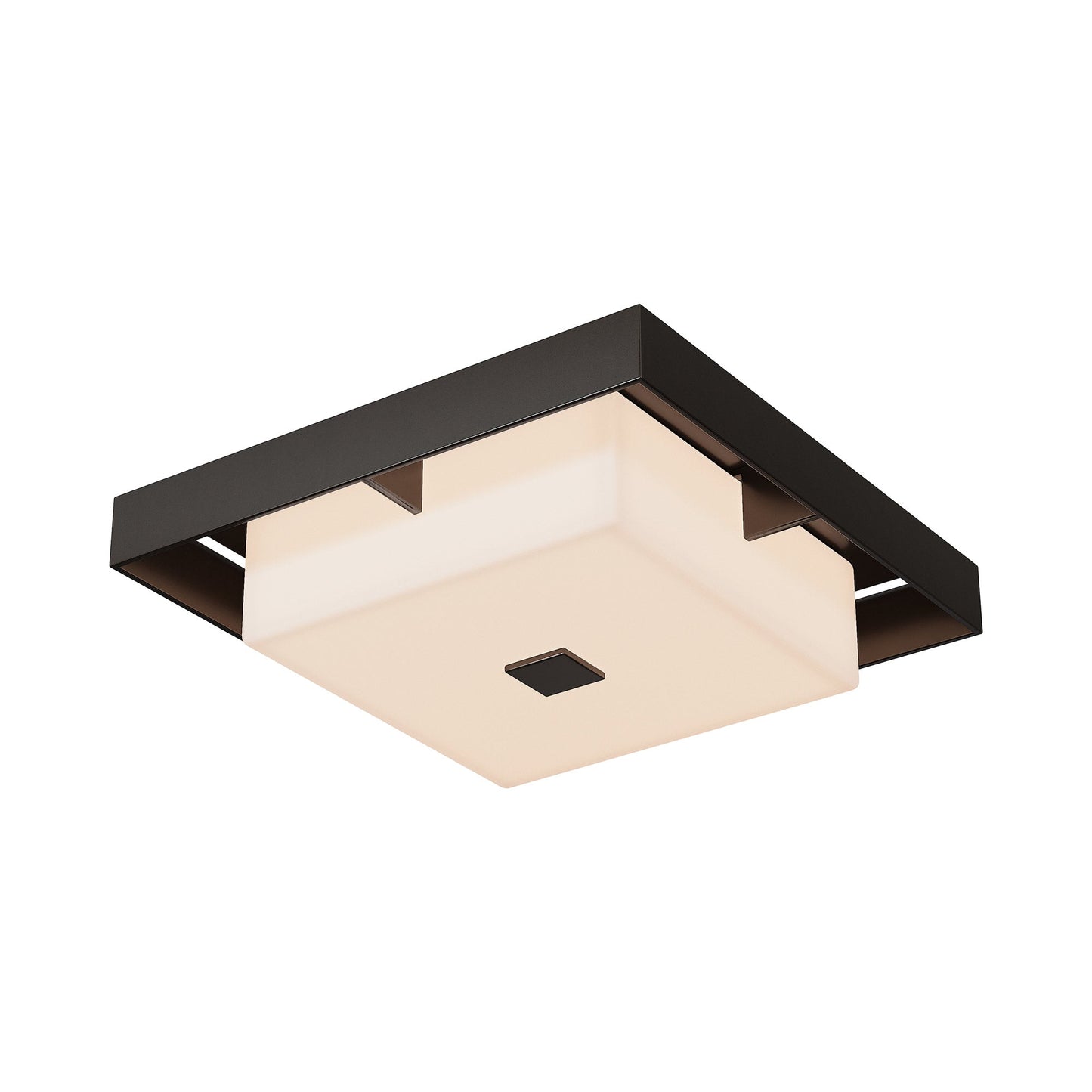Shadow Box Outdoor Flush Mount Ceiling Light in Oil Rubbed Bronze/Oil Rubbed Bronze (Small).