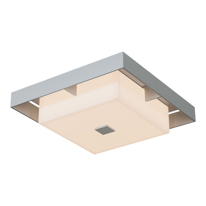 Shadow Box Outdoor Flush Mount Ceiling Light in Coastal Burnished Steel/Coastal Burnished Steel (Large).