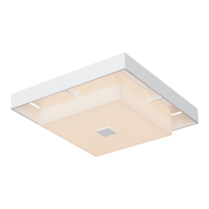 Shadow Box Outdoor Flush Mount Ceiling Light in Coastal White/Coastal White (Large).