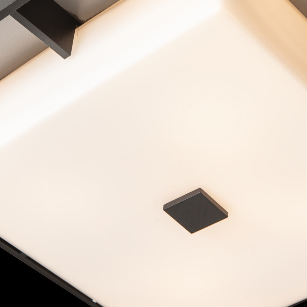 Shadow Box Outdoor Flush Mount Ceiling Light in Detail.