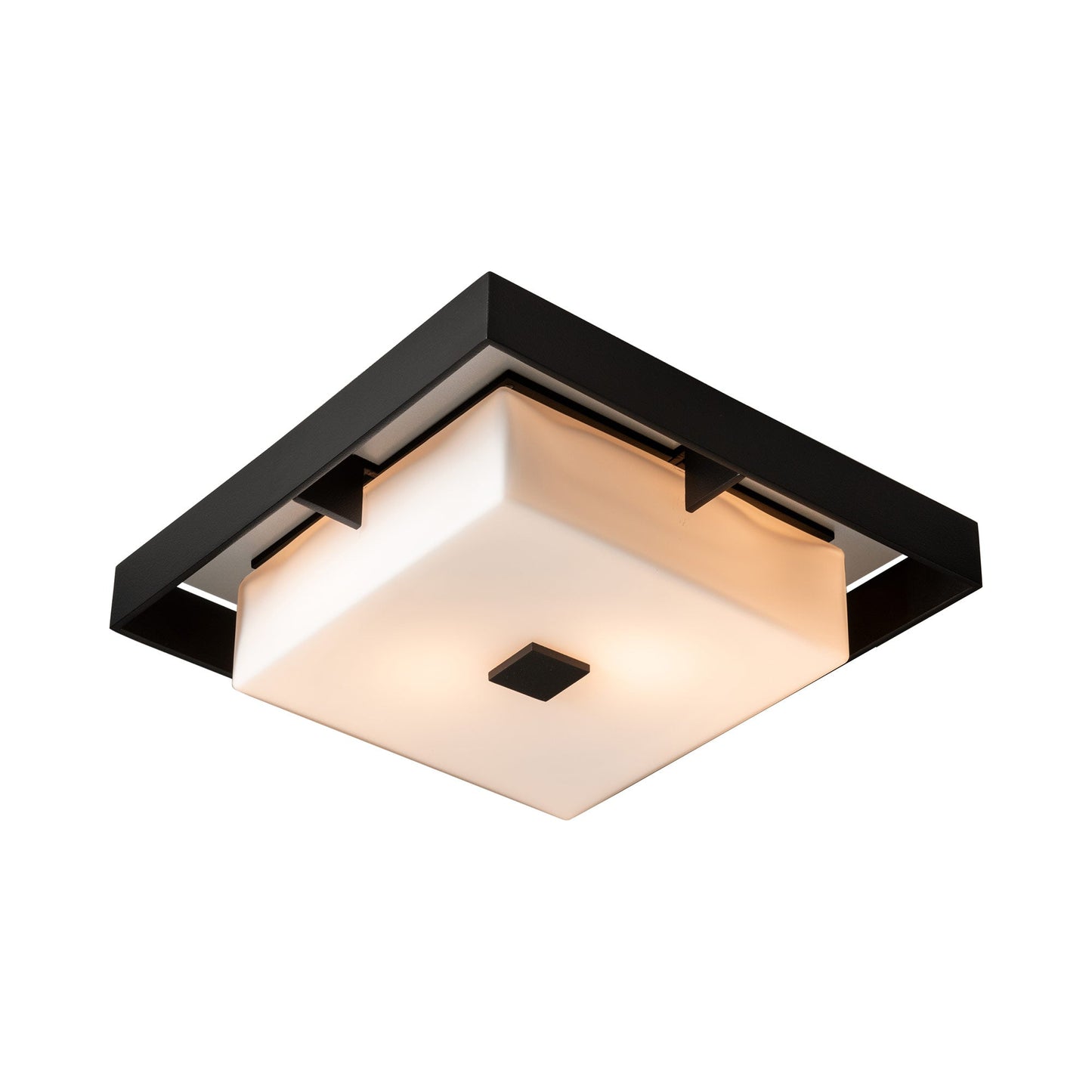 Shadow Box Outdoor Flush Mount Ceiling Light in Detail.