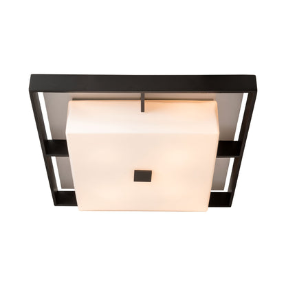 Shadow Box Outdoor Flush Mount Ceiling Light in Detail.