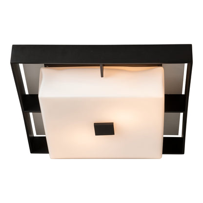 Shadow Box Outdoor Flush Mount Ceiling Light in Detail.