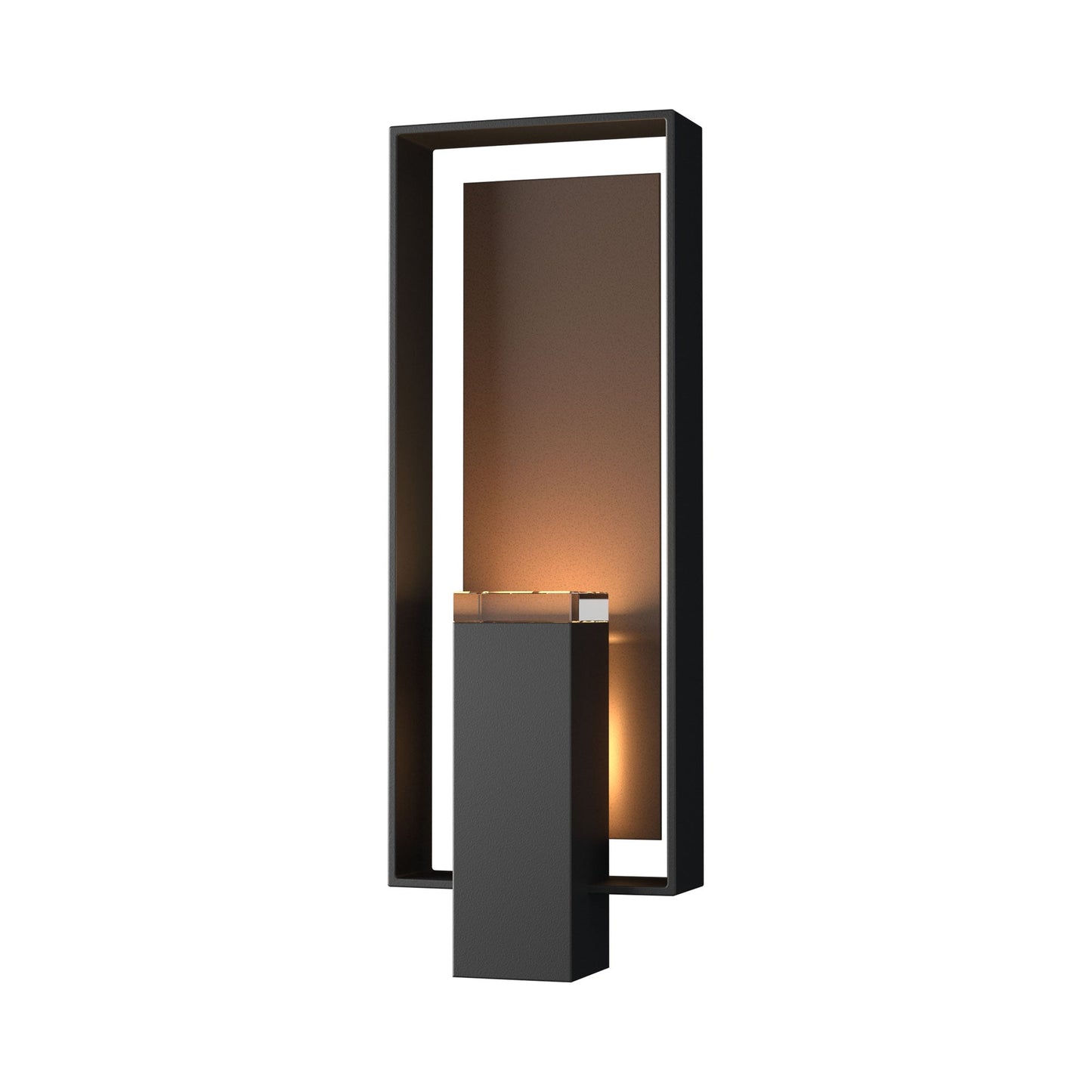 Shadow Box Outdoor Vertical Wall Light in Coastal Black/Coastal Bronze (Standard).