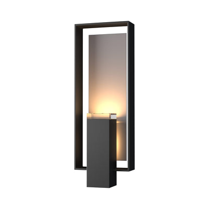 Shadow Box Outdoor Vertical Wall Light in Coastal Black/Coastal Burnished Steel (Standard).