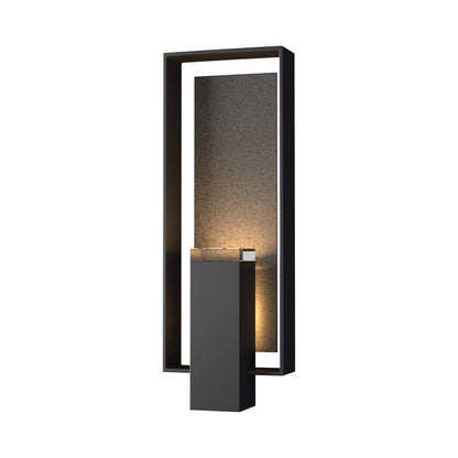 Shadow Box Outdoor Vertical Wall Light in Coastal Black/Coastal Natural Iron (Standard).