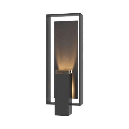 Shadow Box Outdoor Vertical Wall Light in Coastal Black/Slate (Standard).
