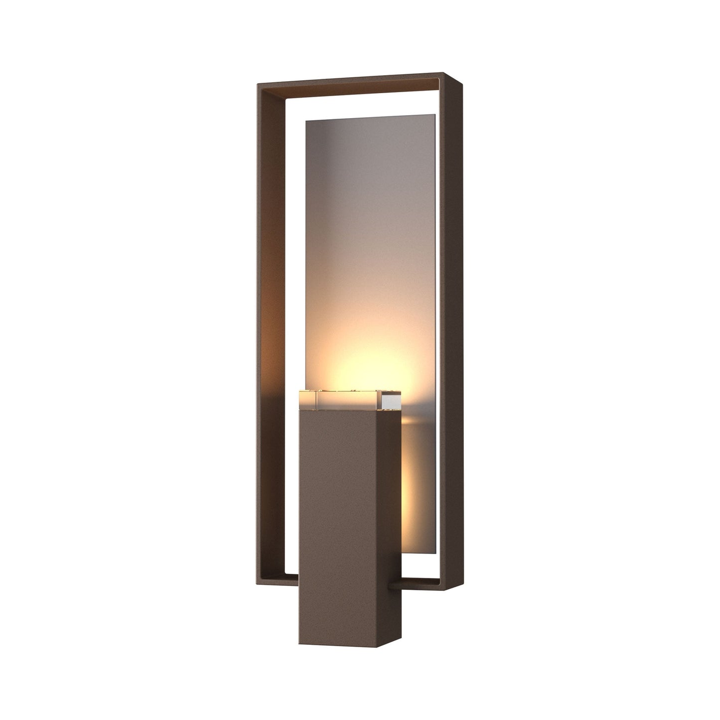 Shadow Box Outdoor Vertical Wall Light in Coastal Bronze/Coastal Burnished Steel (Standard).