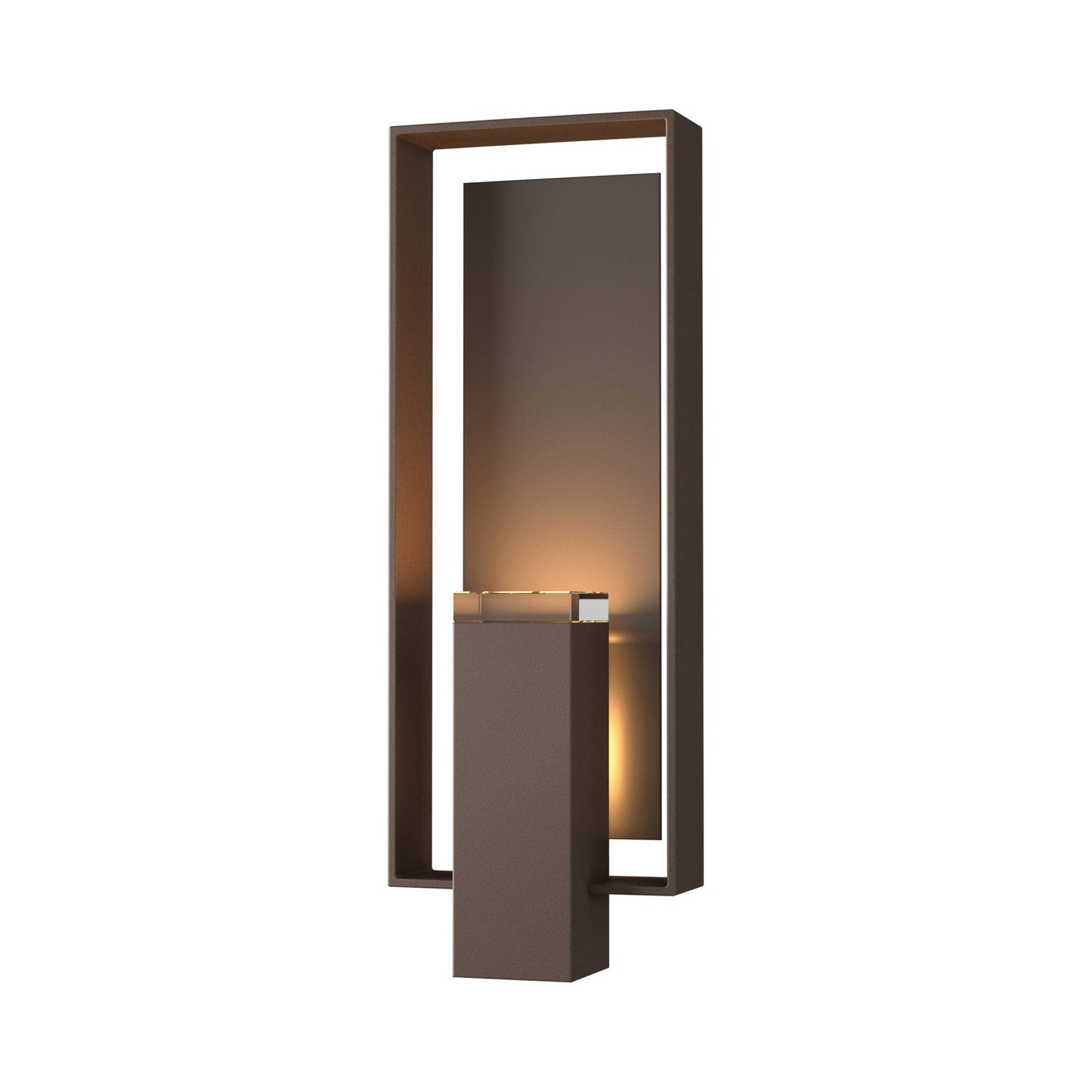 Shadow Box Outdoor Vertical Wall Light in Coastal Bronze/Coastal Dark Smoke (Standard).