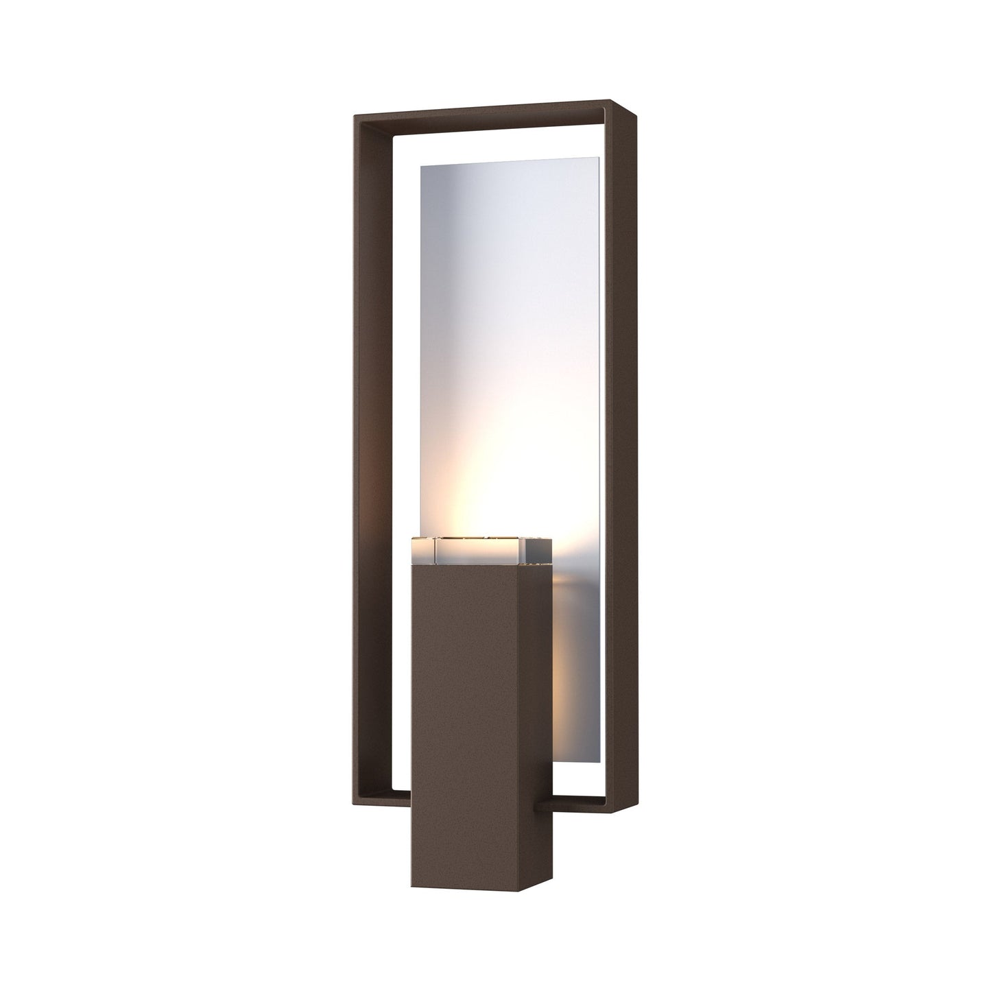 Shadow Box Outdoor Vertical Wall Light in Coastal Bronze/Coastal White (Standard).