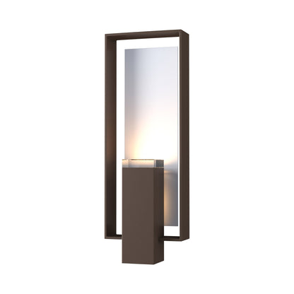 Shadow Box Outdoor Vertical Wall Light in Coastal Bronze/Coastal White (Standard).