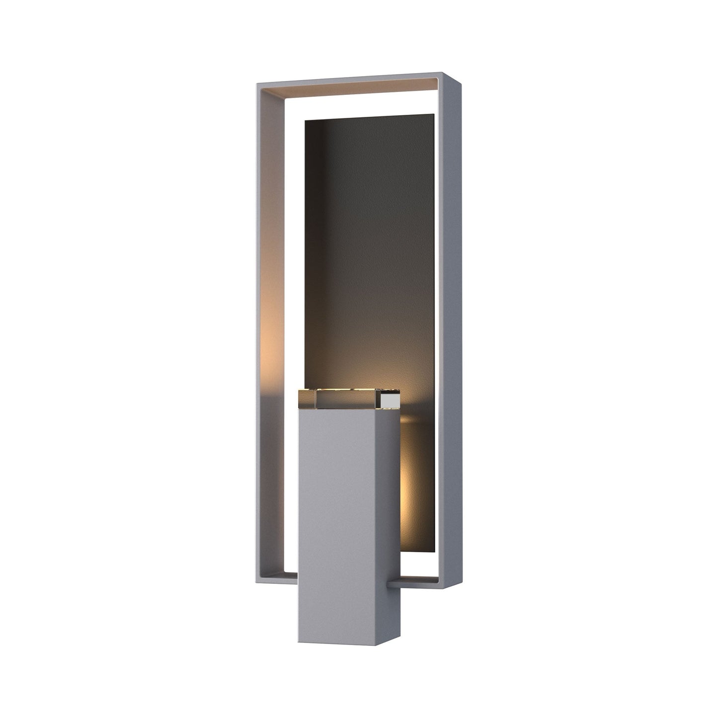 Shadow Box Outdoor Vertical Wall Light in Coastal Burnished Steel/Coastal Black (Standard).