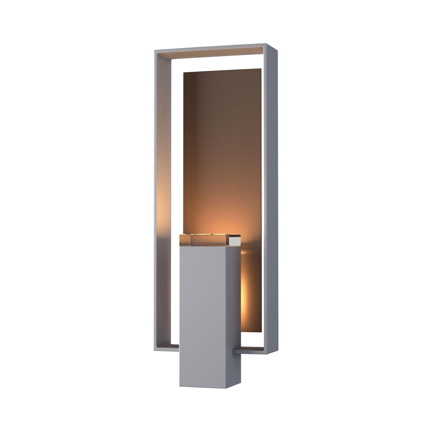Shadow Box Outdoor Vertical Wall Light in Coastal Burnished Steel/Coastal Bronze (Standard).