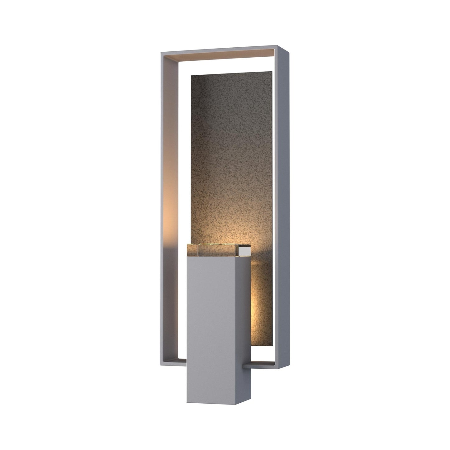 Shadow Box Outdoor Vertical Wall Light in Coastal Burnished Steel/Coastal Natural Iron (Standard).