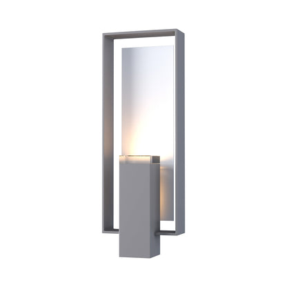 Shadow Box Outdoor Vertical Wall Light in Coastal Burnished Steel/Coastal White (Standard).