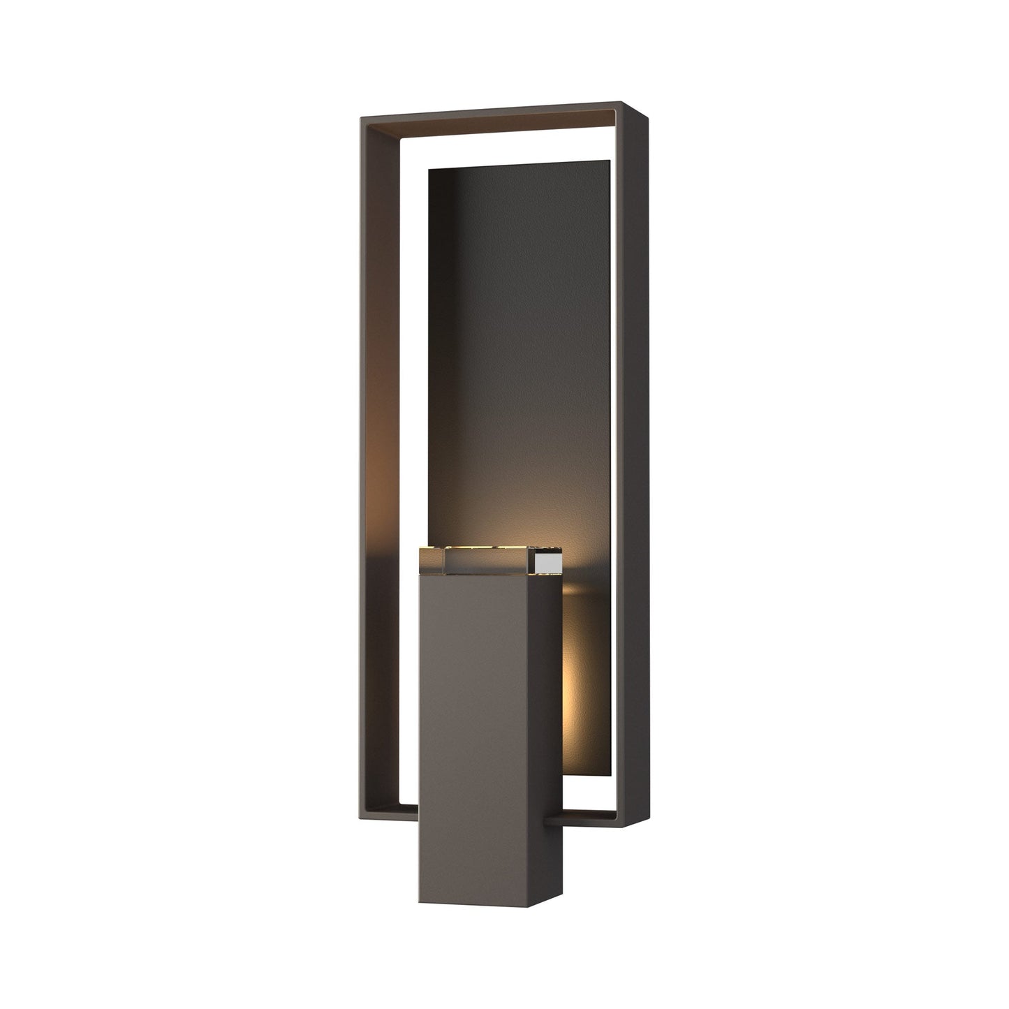 Shadow Box Outdoor Vertical Wall Light in Coastal Dark Smoke/Coastal Black (Standard).