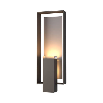 Shadow Box Outdoor Vertical Wall Light in Coastal Dark Smoke/Coastal Burnished Steel (Standard).