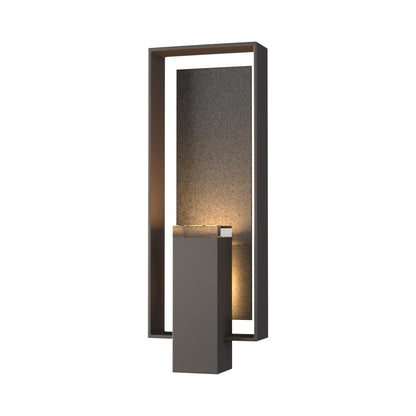 Shadow Box Outdoor Vertical Wall Light in Coastal Dark Smoke/Coastal Natural Iron (Standard).