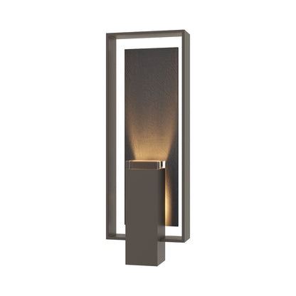 Shadow Box Outdoor Vertical Wall Light in Coastal Dark Smoke/Slate (Standard).