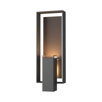 Shadow Box Outdoor Vertical Wall Light in Coastal Natural Iron/Coastal Dark Smoke (Standard).