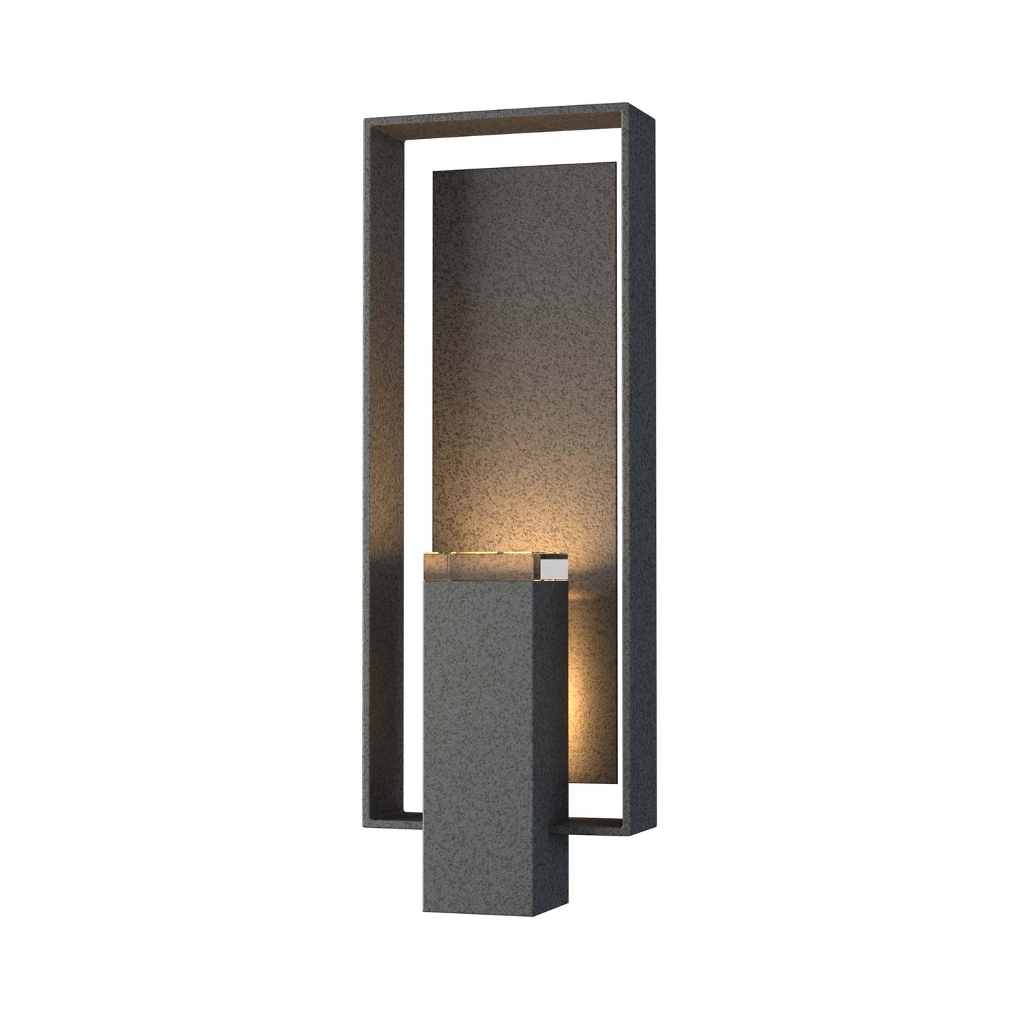 Shadow Box Outdoor Vertical Wall Light in Coastal Natural Iron/Coastal Natural Iron (Standard).
