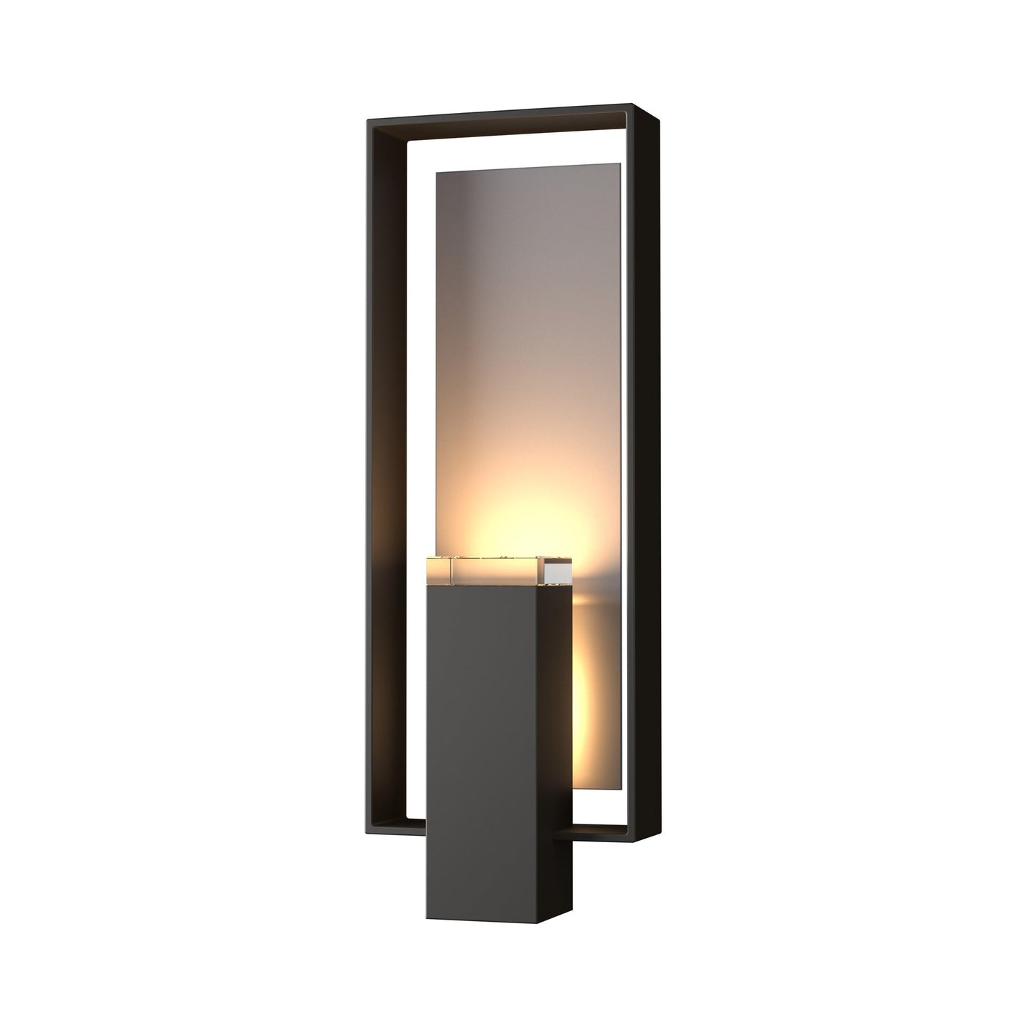 Shadow Box Outdoor Vertical Wall Light in Coastal Oil Rubbed Bronze/Coastal Burnished Steel (Standard).