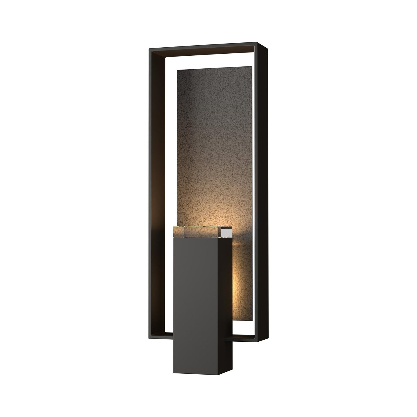 Shadow Box Outdoor Vertical Wall Light in Coastal Oil Rubbed Bronze/Coastal Natural Iron (Standard).