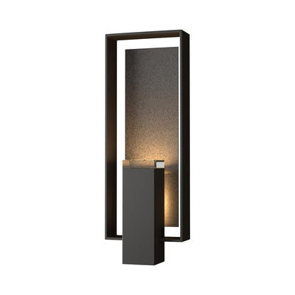 Shadow Box Outdoor Vertical Wall Light in Coastal Oil Rubbed Bronze/Coastal Natural Iron (Standard).