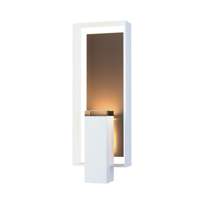 Shadow Box Outdoor Vertical Wall Light in Coastal White/Coastal Dark Smoke (Standard).