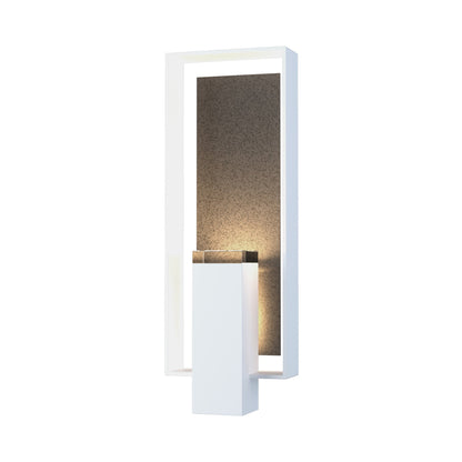 Shadow Box Outdoor Vertical Wall Light in Coastal White/Coastal Natural Iron (Standard).