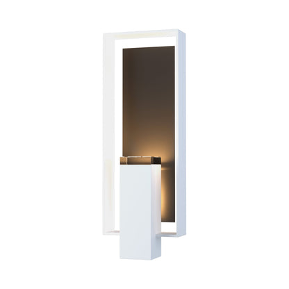 Shadow Box Outdoor Vertical Wall Light in Coastal White/Coastal Oil Rubbed Bronze (Standard).