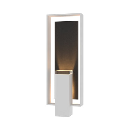 Shadow Box Outdoor Vertical Wall Light in Coastal White/Slate (Standard).