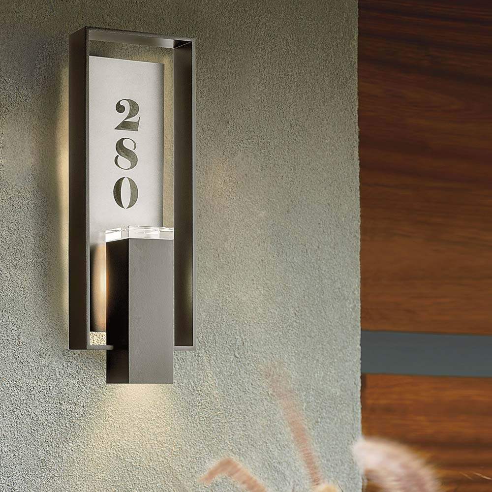 Shadow Box Outdoor Vertical Wall Light in Detail.