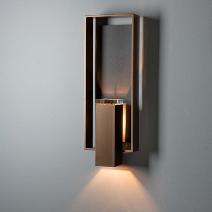 Shadow Box Outdoor Vertical Wall Light in Detail.