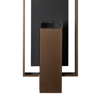 Shadow Box Outdoor Vertical Wall Light in Detail.