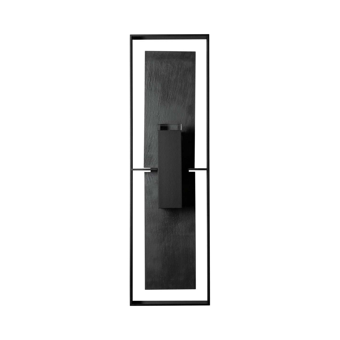 Shadow Box Tall Dark Sky Outdoor Wall Light in Coastal Black/Slate (34-Inch).