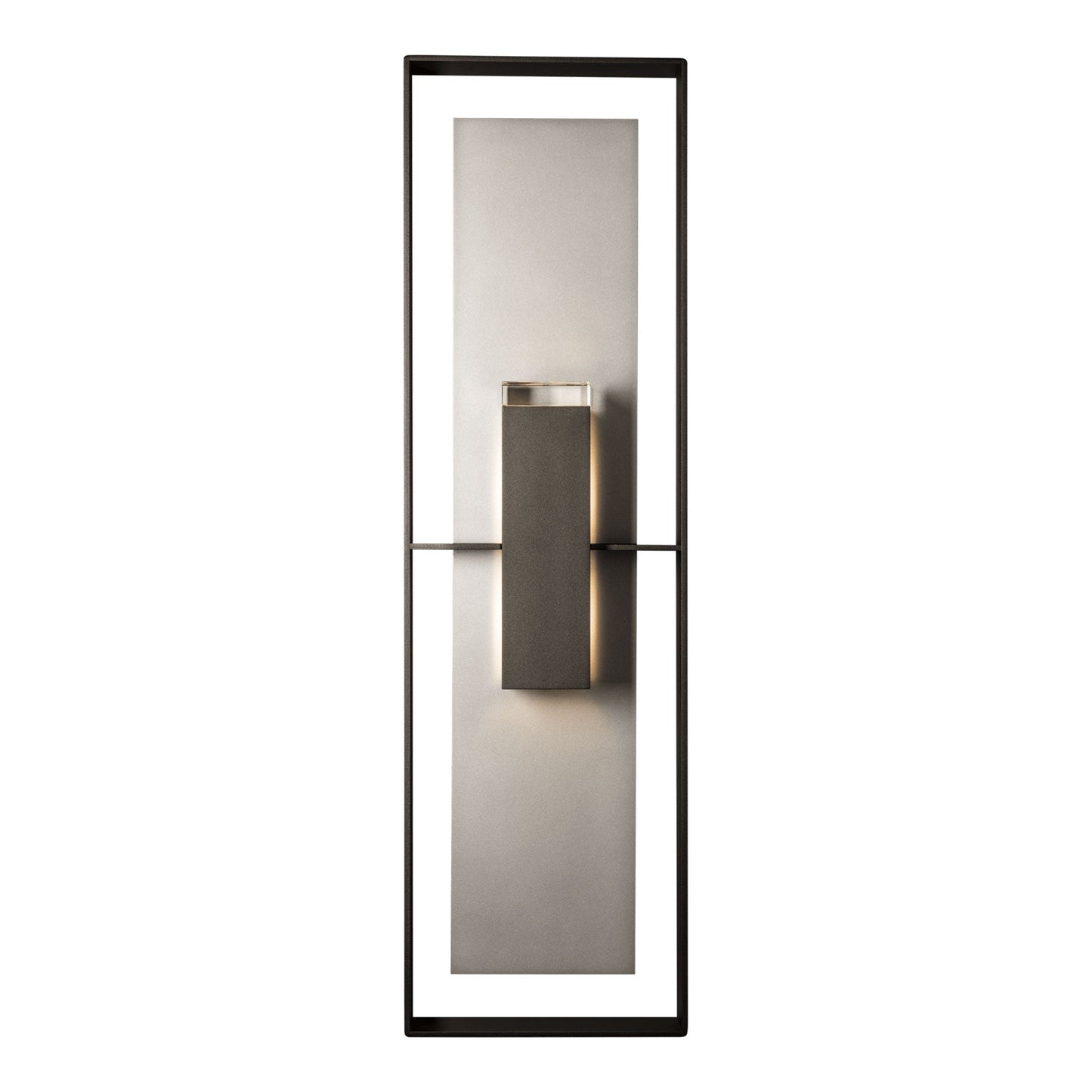 Shadow Box Tall Dark Sky Outdoor Wall Light in Coastal Oil Rubbed Bronze/Coastal Burnished Steel (45-Inch).