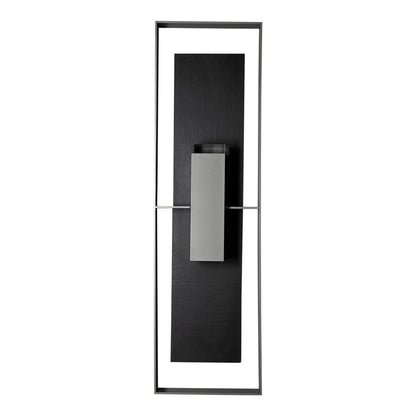 Shadow Box Tall Dark Sky Outdoor Wall Light in Coastal Burnished Steel/Slate (45-Inch).