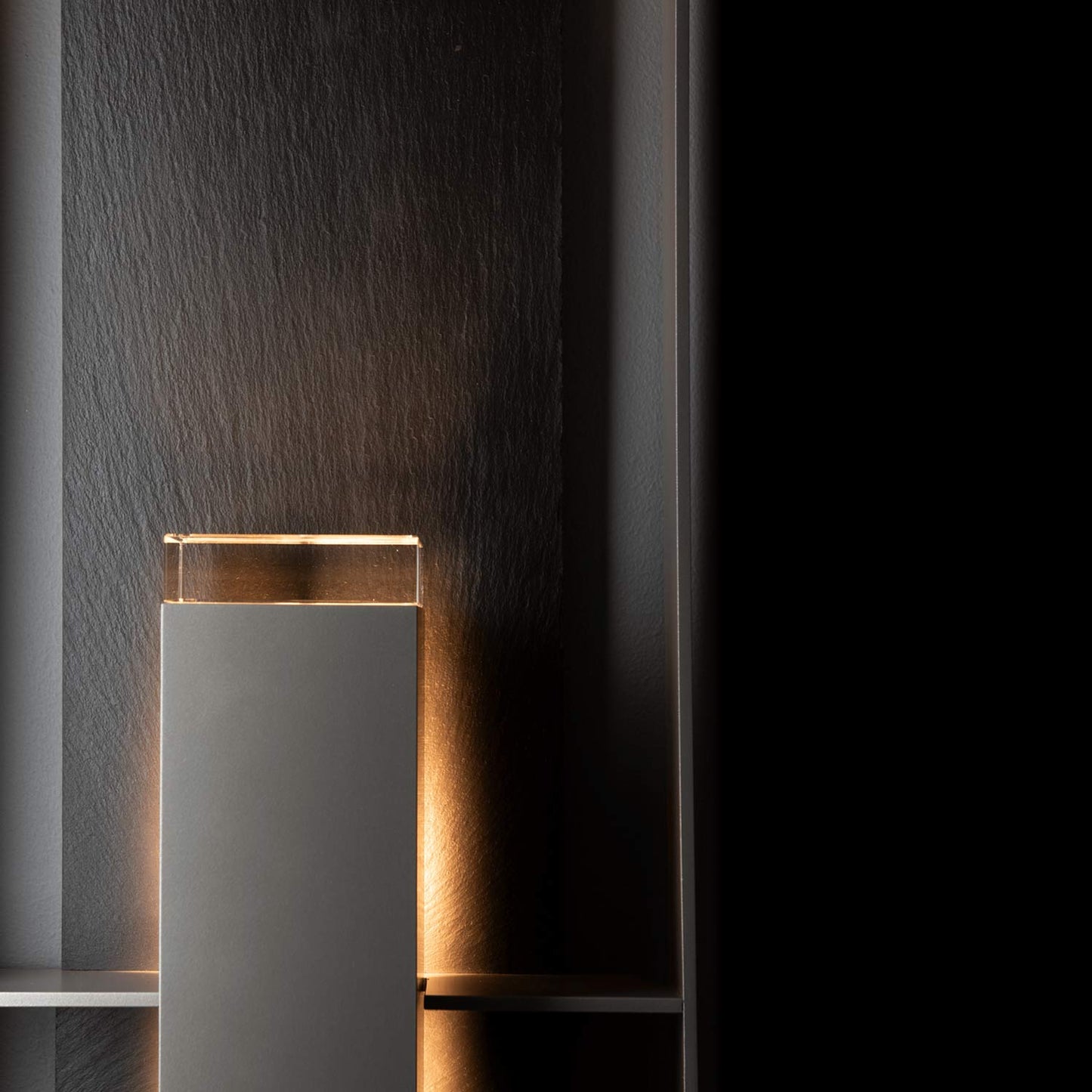 Shadow Box Tall Dark Sky Outdoor Wall Light in Detail.