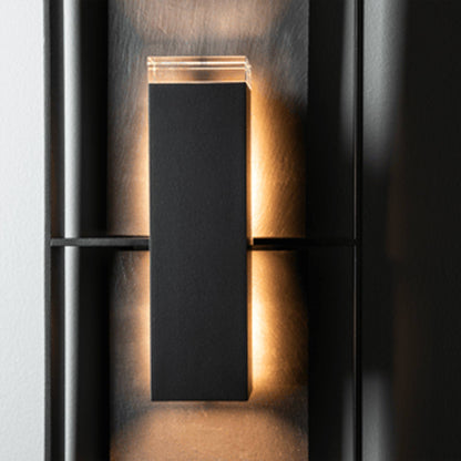 Shadow Box Tall Dark Sky Outdoor Wall Light in Detail.