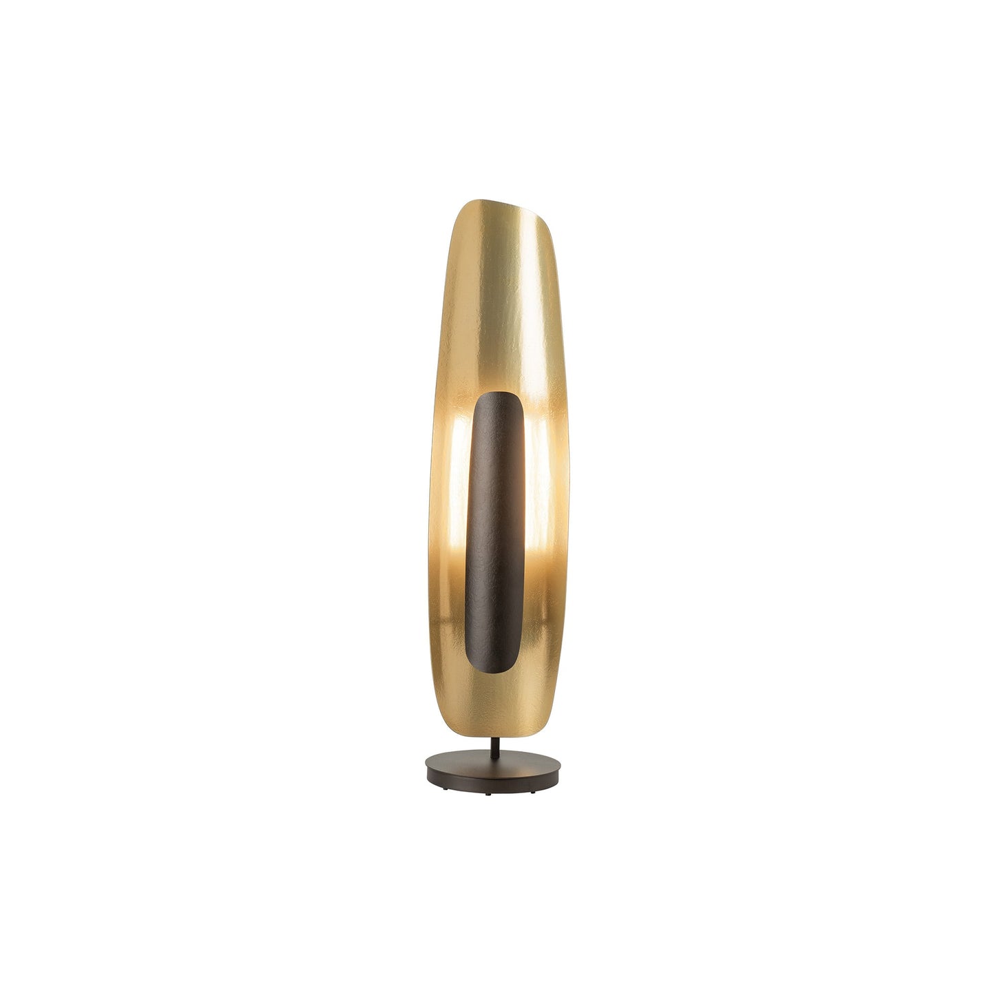 Shield LED Floor Lamp in Oil Rubbed Bronze/Modern Brass.