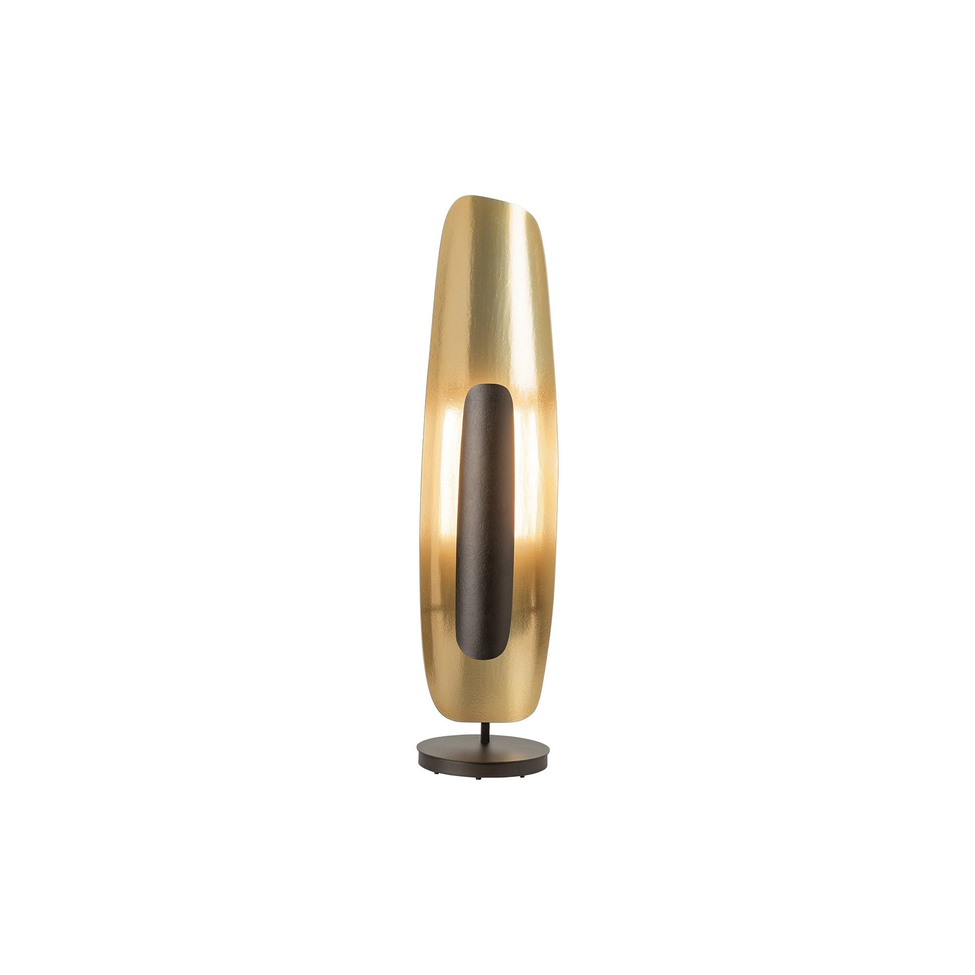 Shield LED Floor Lamp in Oil Rubbed Bronze/Modern Brass.