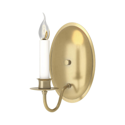 Simple Lines Candle Wall Light in Modern Brass.