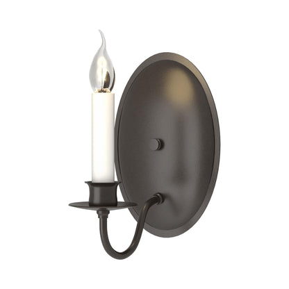 Simple Lines Candle Wall Light in Oil Rubbed Bronze.