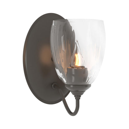 Simple Lines Wall Light in Dark Smoke.