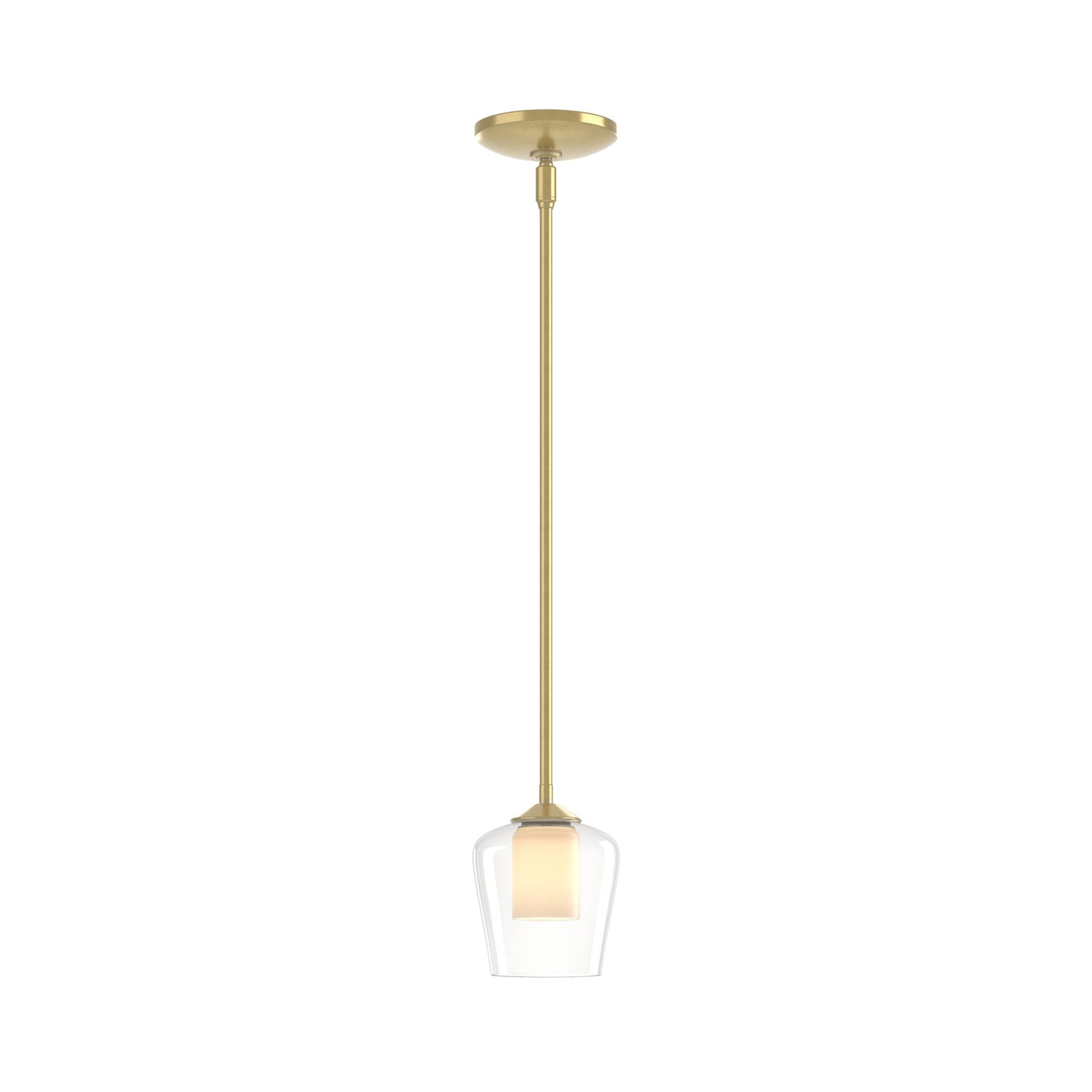 Simple Mini Pendant Light in Modern Brass.