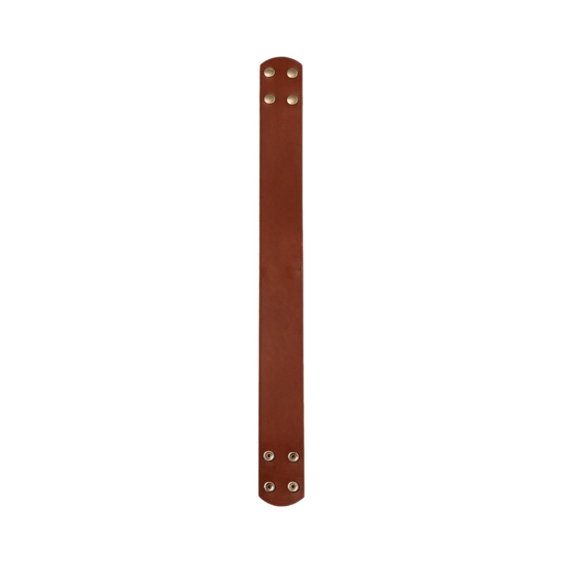 Snaps Extension Strap in Modern Brass/Leather Chestnut (24-Inch).